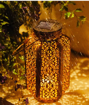 Solar Hanglantaarn met LED – Retro Hol Ontwerp & Waterdicht, 30,5 cm