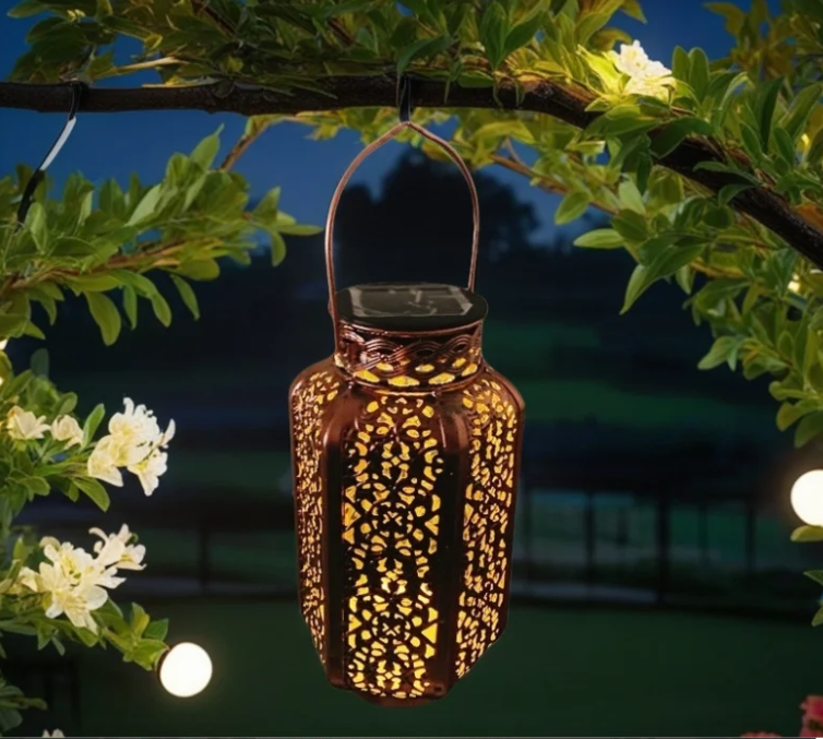 Solar Hanglantaarn met LED – Retro Hol Ontwerp & Waterdicht, 30,5 cm