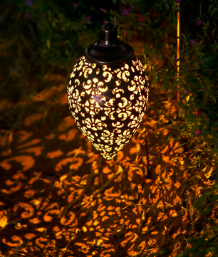 Solar Olijfvorm Hanglantaarn – LED Tuinlamp, Waterdicht & Decoratief