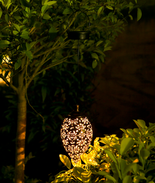 Solar Olijfvorm Hanglantaarn – LED Tuinlamp, Waterdicht & Decoratief
