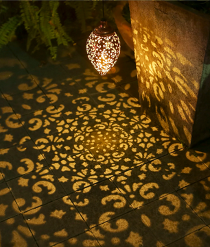 Solar Olijfvorm Hanglantaarn – LED Tuinlamp, Waterdicht & Decoratief
