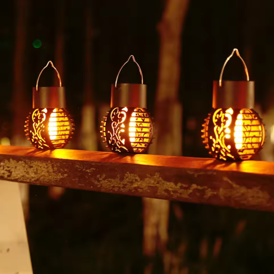 Solar LED Vlamlantaarn – Hangende Holle Bal, Waterdicht & Decoratief