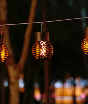 Solar LED Vlamlantaarn – Hangende Holle Bal, Waterdicht & Decoratief