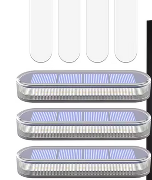 4-delige Solar Deck Verlichting – LED Trap- & Wandlampen, Waterdicht & Energiezuinig