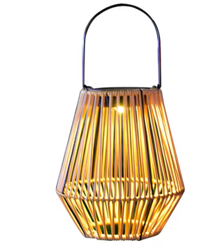 Rotan Solar Lantaarn – IP65 Waterdicht, Hangend of Staand voor Tuin & Terras
