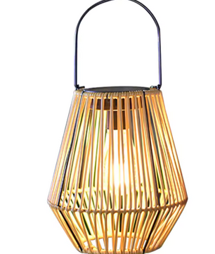 Rotan Solar Hanglamp – IP65 Waterdicht, Bamboe Design voor Tuin & Terras