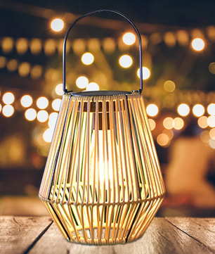Rotan Solar Lantaarn – IP65 Waterdicht, Hangend of Staand voor Tuin & Terras