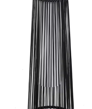 Rotan Solar Vloerlamp – Zwarte Buitenlamp met Automatische Lichtbediening