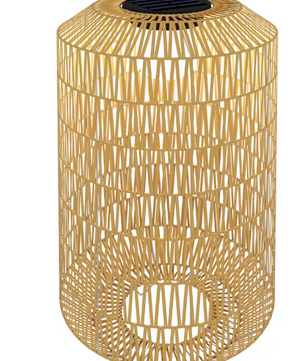 Rotan Solar Tuinlantaarn – Ø30×55 cm, Natuurlijk & Weerbestendig