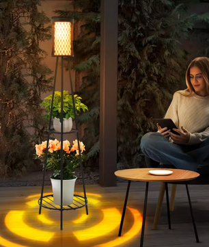 Solar Tuinlantaarn – Dimbare LED Vloerlamp op Zonne-energie