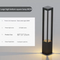 Moderne Solar Tuinlamp – 7W LED Staande Buitenlamp IP65 Aluminium