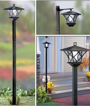 Solar Buitenlantaarn – 2-in-1 Staande & Decoratieve Tuinlamp 150 cm