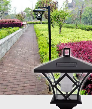 Solar Buitenlantaarn 2-in-1 – Vintage Staande Tuinlamp 150 cm
