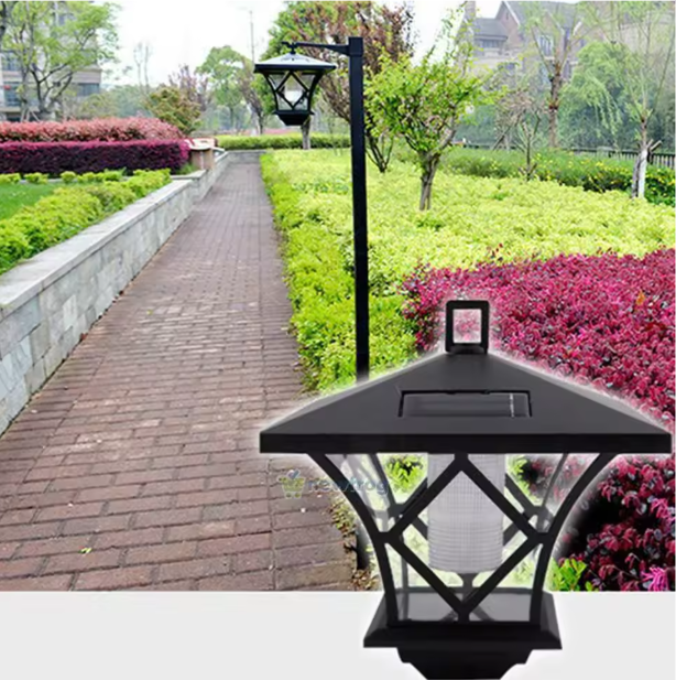 Solar Buitenlantaarn 2-in-1 – Vintage Staande Tuinlamp 150 cm