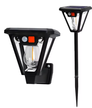 Solar Wandlamp & Vloerlamp – 2-in-1 Buitenlamp met Sensor, LED op Zonne-energie