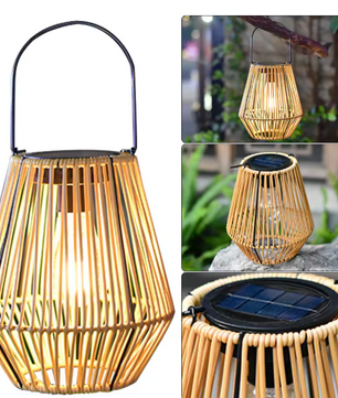 Rotan Solar Tuinlantaarn – Hangend & Staand, IP65 Waterdicht