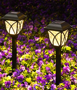 Set van 10 Solar Tuinlampen – LED Padverlichting & Gazonlampen, IP67 Waterdicht