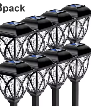 Set van 10 Solar Tuinlampen – LED Padverlichting & Gazonlampen, IP67 Waterdicht