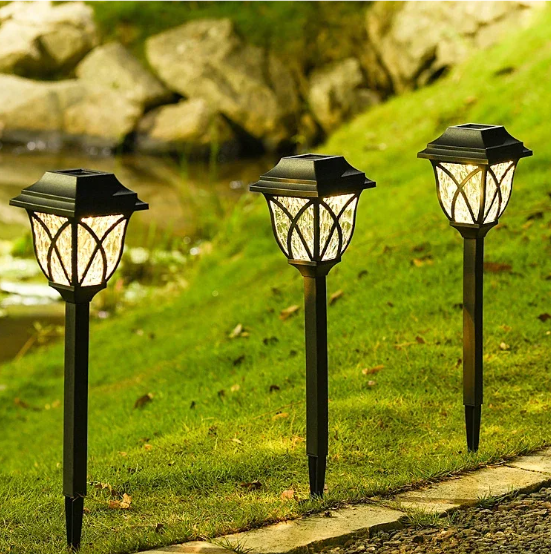Set van 10 Solar Tuinlampen – LED Padverlichting & Gazonlampen, IP67 Waterdicht