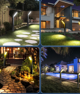 Solar Tuinlampen Set – Waterdichte LED Padverlichting met 3 Lichtmodi, 1/4 Pack