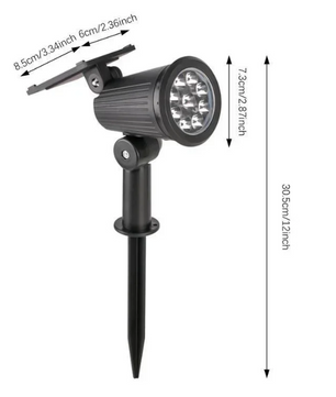 Solar LED Spotlights – Waterdichte 9-LED Tuinspots voor Buiten, 1/2/4 Stuks