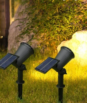 Solar LED Spotlights – Waterdichte 9-LED Tuinspots voor Buiten, 1/2/4 Stuks