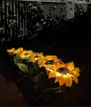 Solar Zonnebloem Lamp – Waterdichte LED Tuinverlichting, Realistisch & Decoratief