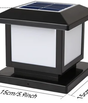 Solar LED Pijlerlamp – Vintage Waterdichte Buitenverlichting voor Tuin & Pad