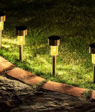Solar Tuinlamp LED – Waterdichte RVS Zonnelantaarn voor Pad & Gazon
