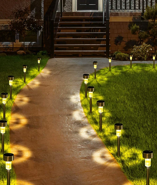 Solar Tuinlamp LED – Waterdichte RVS Zonnelantaarn voor Pad & Gazon