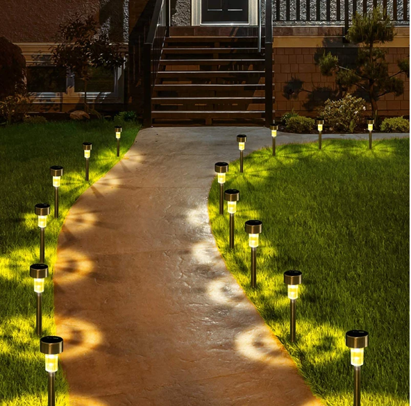 Solar Tuinlamp LED – Waterdichte RVS Zonnelantaarn voor Pad & Gazon
