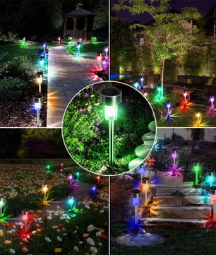 Solar Tuinlamp LED – Waterdichte RVS Zonnelantaarn voor Pad & Gazon