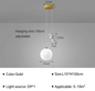 Moderne LED Astronaut Hanglamp – Maan Kroonluchter voor Kinderkamer & Slaapkamer