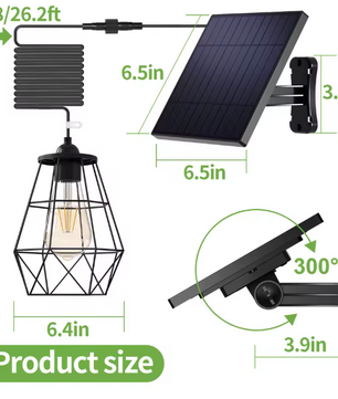 Zonne-energie Hanglamp – IP65 Waterdicht voor Binnen & Buiten