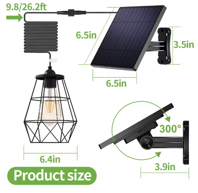 Zonne-energie Hanglamp – IP65 Waterdicht voor Binnen & Buiten