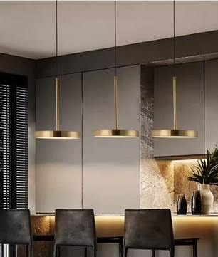 Nordic LED Hanglamp – Ronde Macaron Schijf voor Woonkamer & Eettafel