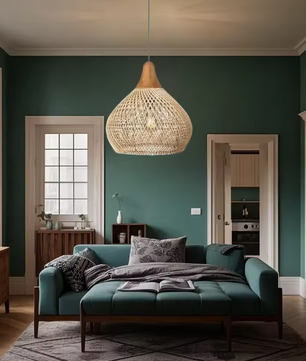 Vintage Boho Rotan Hanglamp – E27 Plafondlamp voor Eetkamer & Woonkamer