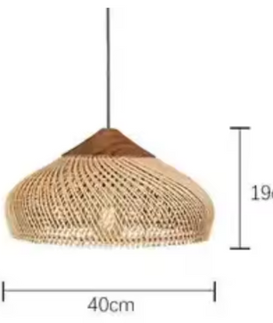 Vintage Boho Rotan Hanglamp – E27 Plafondlamp voor Eetkamer & Woonkamer