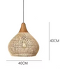 Vintage Boho Rotan Hanglamp – E27 Plafondlamp voor Eetkamer & Woonkamer