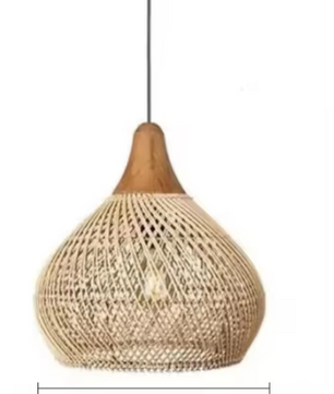 Vintage Boho Rotan Hanglamp – E27 Plafondlamp voor Eetkamer & Woonkamer