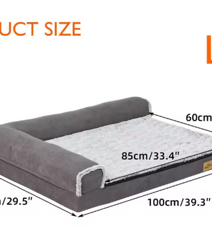 Orthopedisch Hondenbed – Traagschuim L-Vorm Sofa met Wasbare Hoes