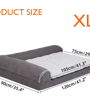 Orthopedisch Hondenbed – Traagschuim L-Vorm Sofa met Wasbare Hoes