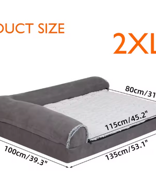 Orthopedisch Hondenbed – Traagschuim L-Vorm Sofa met Wasbare Hoes