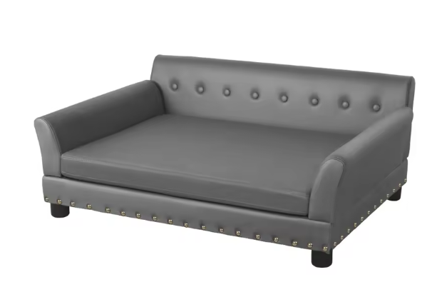 Verhoogde Hondenbank – Luxe Microfiber Leren Hondenfauteuil