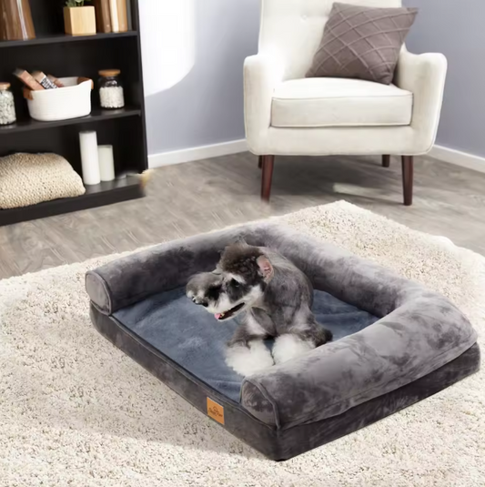 Extra Groot Hondenbed – Luxe Hondensofa met Wasbare Hoes & Steun
