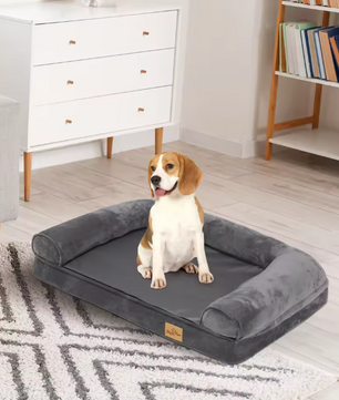 Extra Groot Hondenbed – Luxe Hondensofa met Wasbare Hoes & Steun