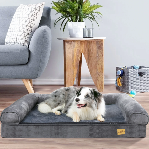 Extra Groot Hondenbed – Luxe Hondensofa met Wasbare Hoes & Steun