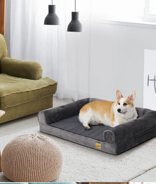 Extra Groot Hondenbed – Luxe Hondensofa met Wasbare Hoes & Steun