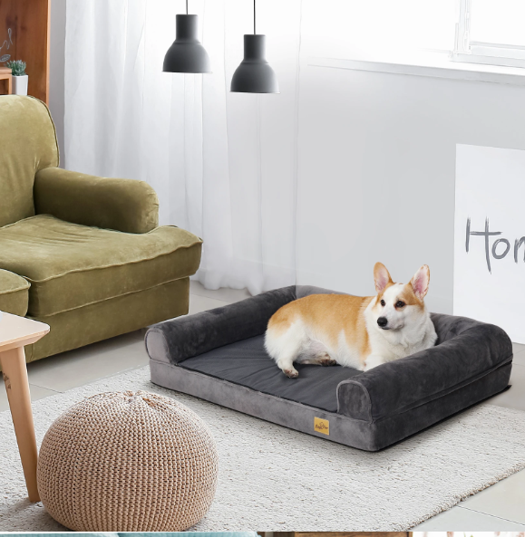 Extra Groot Hondenbed – Luxe Hondensofa met Wasbare Hoes & Steun