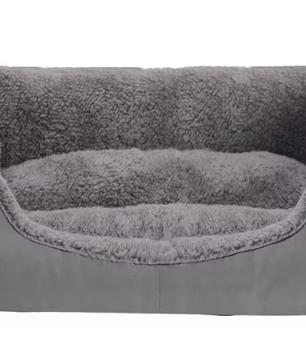 Pluche Hondenbed – Vierkante Hondenslaapbank met Fleece & Oxford, Comfortabel en Duurzaam